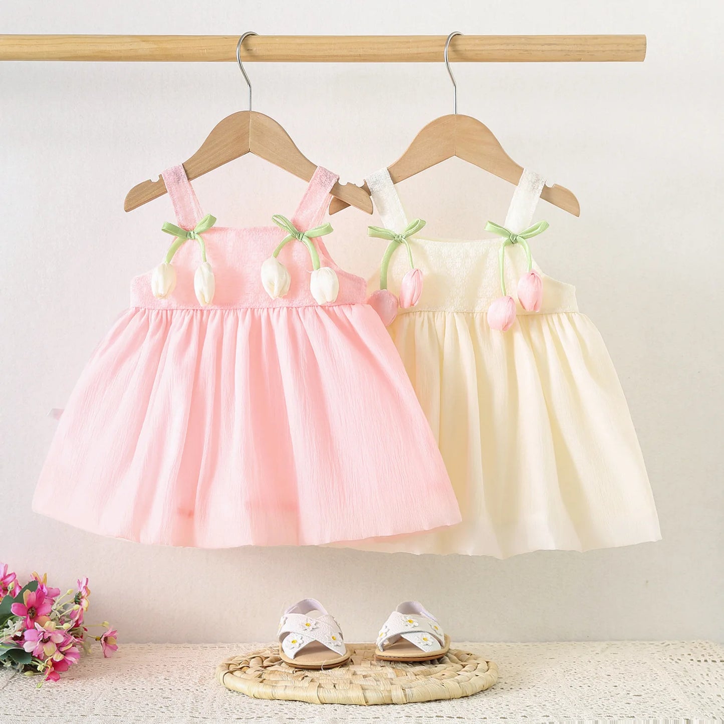 Baby Girl Dress Summer Tulip Suspender Girl Dress Cute Mesh Girl Princess Dress Party Dresses For Girls