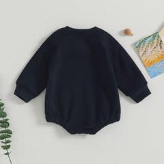 Baby Boys' Letter Embroidery Bodysuit, Fall Sweatshirt