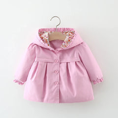 Stylish Solid Baby Girl Coat