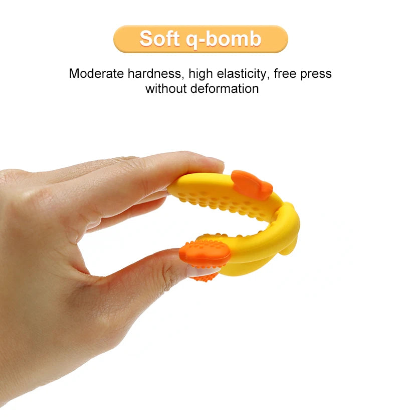 Baby Teether Toys Cartoon Duck Silicone Teether - PAMU8