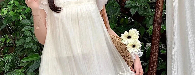 Necklace Petal Sleeve Maternity Dress
