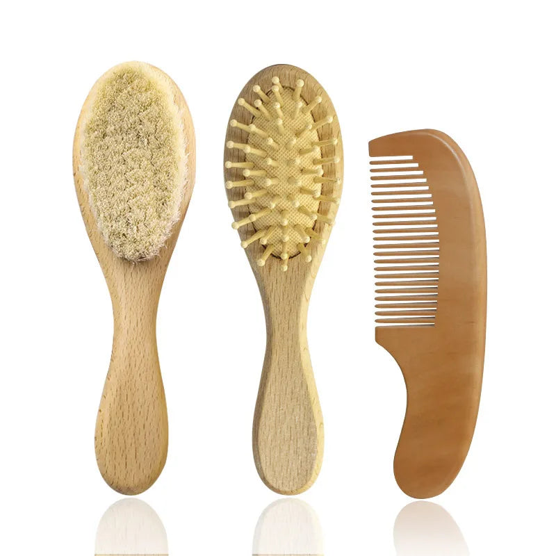 Soft Baby Wood Brush Set