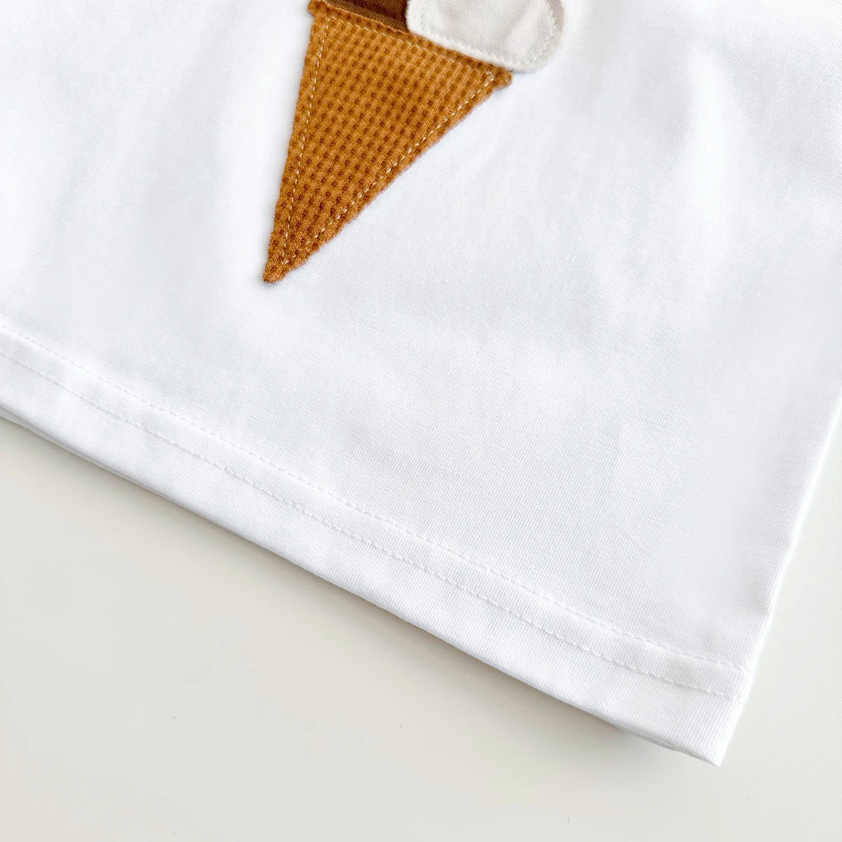 Baby Ice Cream Print T-shirt+Shorts