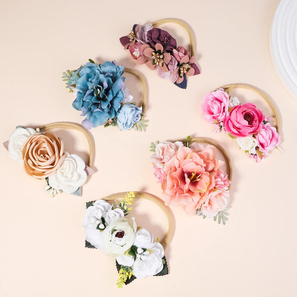 Artificial Flower Baby Headband