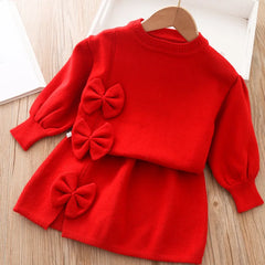 Sweater and Skirt School Set