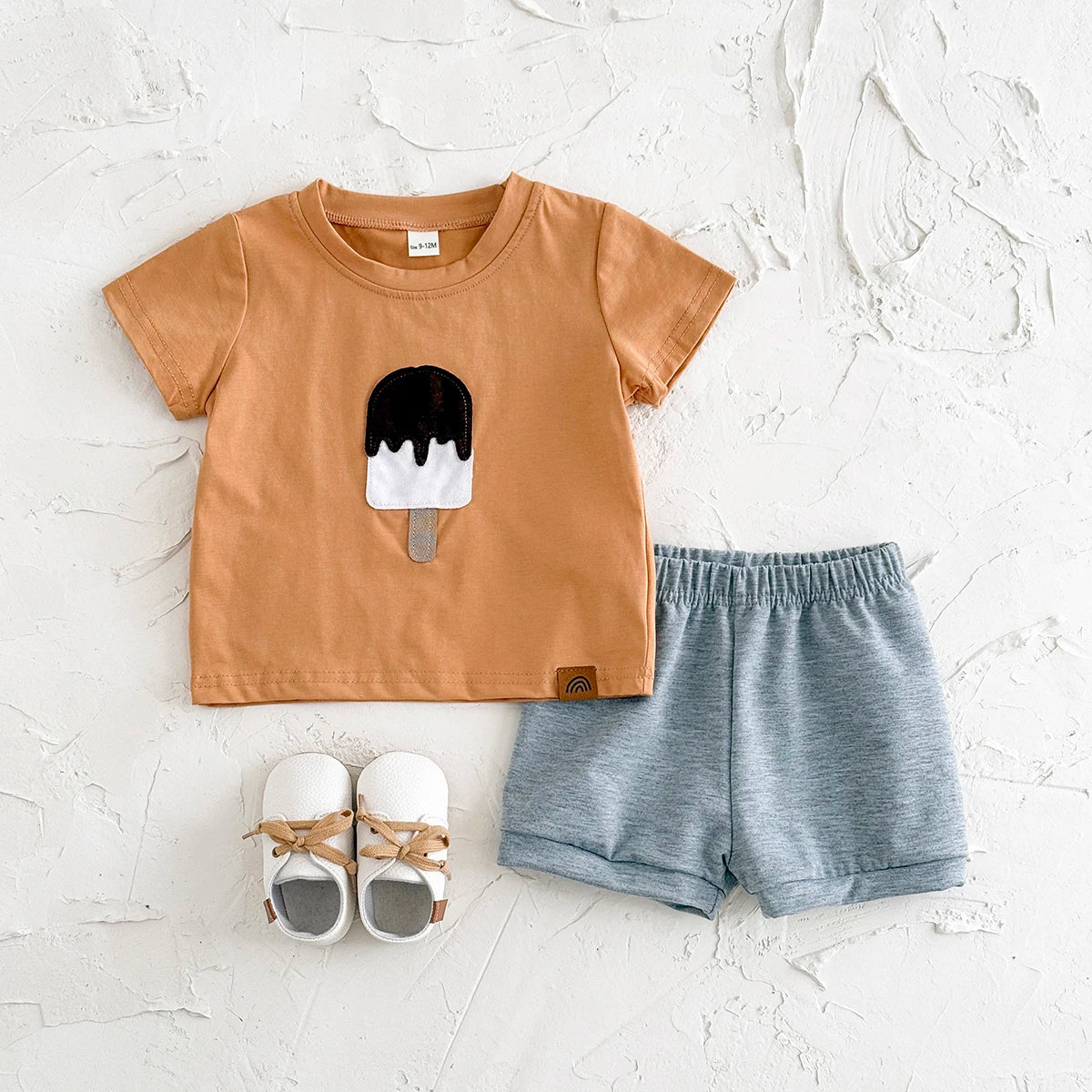 Ice cream Patchwork T-Shirts+Shorts