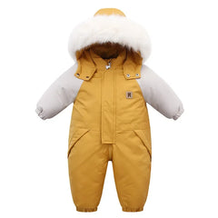Wool Lined Infant Down Romper