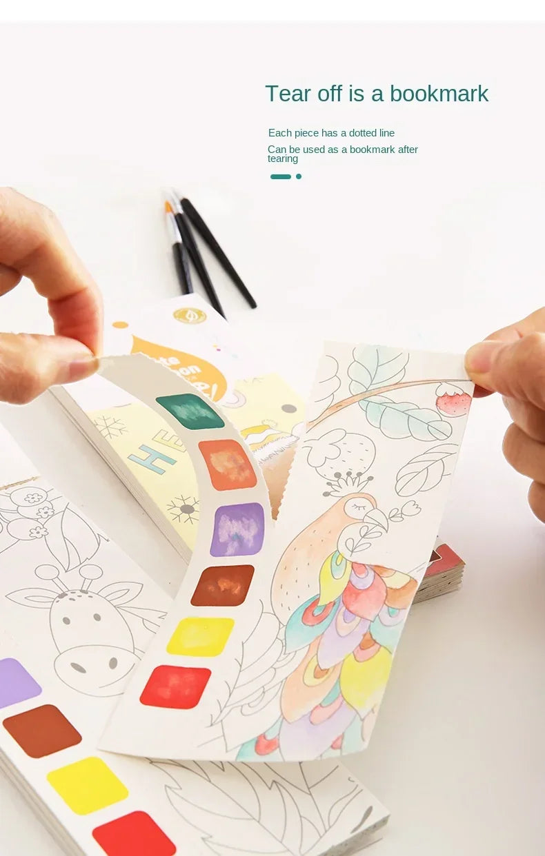 Portable Children Watercolor Painting Book - PAMU8
