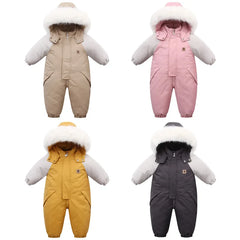 Wool Lined Infant Down Romper