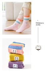 Girls' Rainbow Mid-Tube Socks, 5 Pairs, Ages 1-16