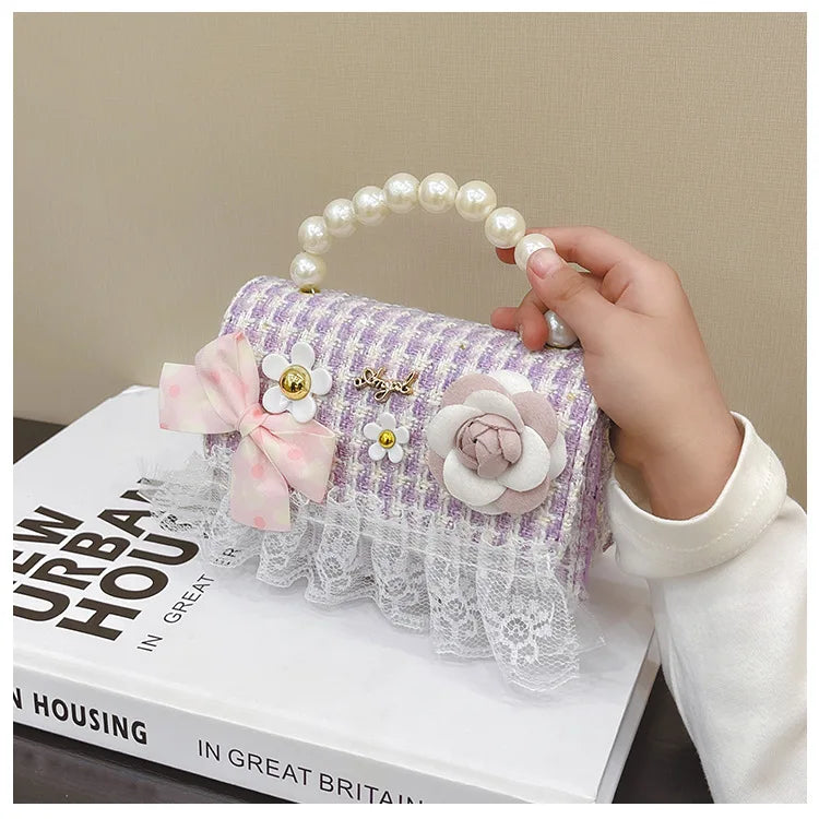 Flower Plaid Handbag