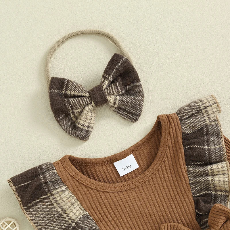 Newborn Baby Girls Autumn Romper Dress - PAMU8