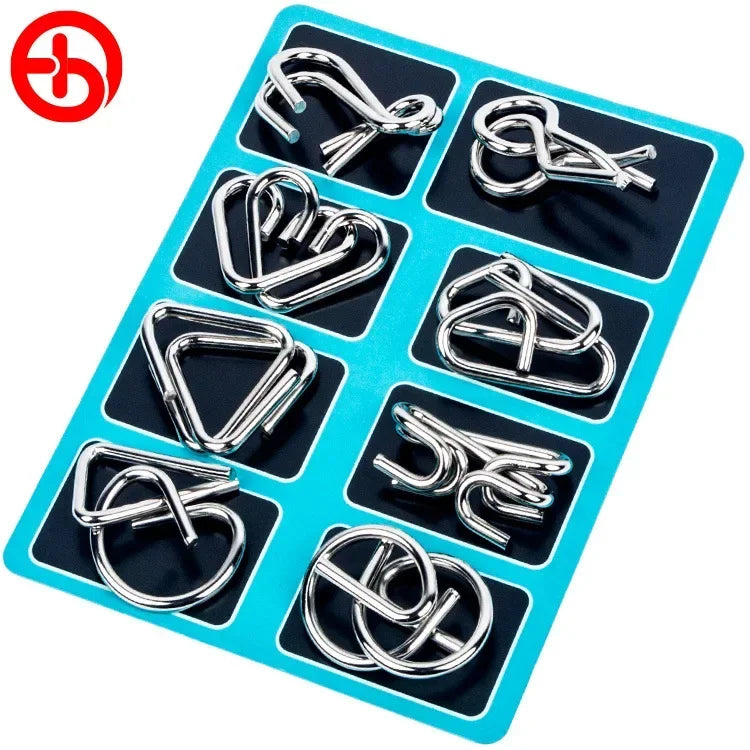 8Pcs Metal Montessori Puzzle