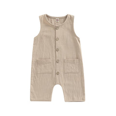 Button Down Baby Romper