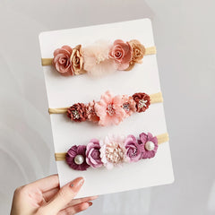 Baby Flower Headbands, Soft Floral Hair Band Set