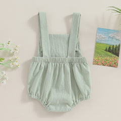 Baby Girl Duck-Print Sleeveless Romper Jumpsuit
