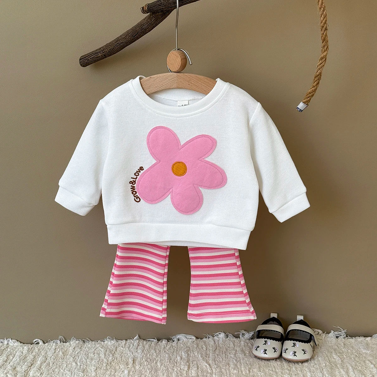 White Patchwork Top Pants