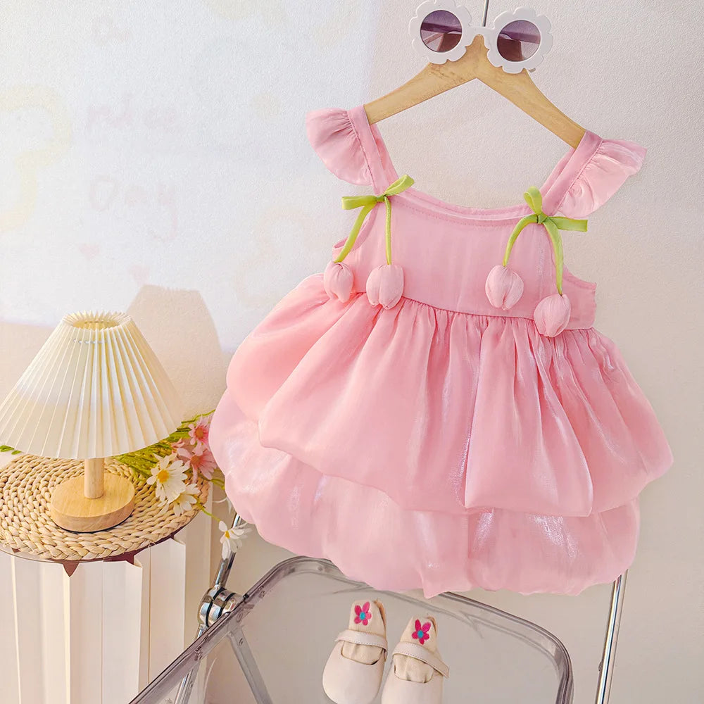 Summer Tulip Mesh Baby Dress