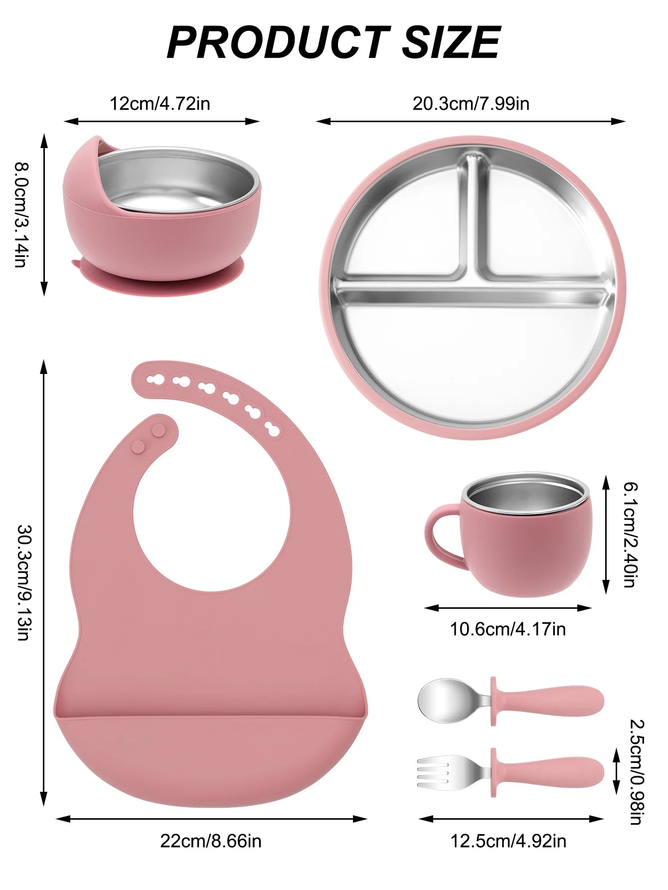 6PCS Detachable Dishes Set