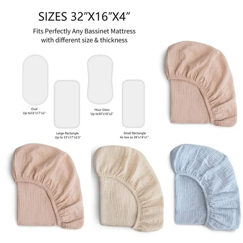 Breathable Crib Fitted Sheets Cradles Mattress Cover - PAMU8
