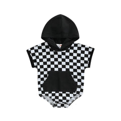 Checkerboard Print Baby Outfit