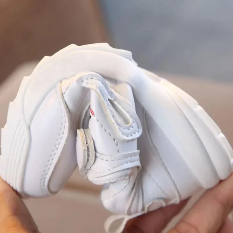 Kids Leather Trainers Sport Shoes