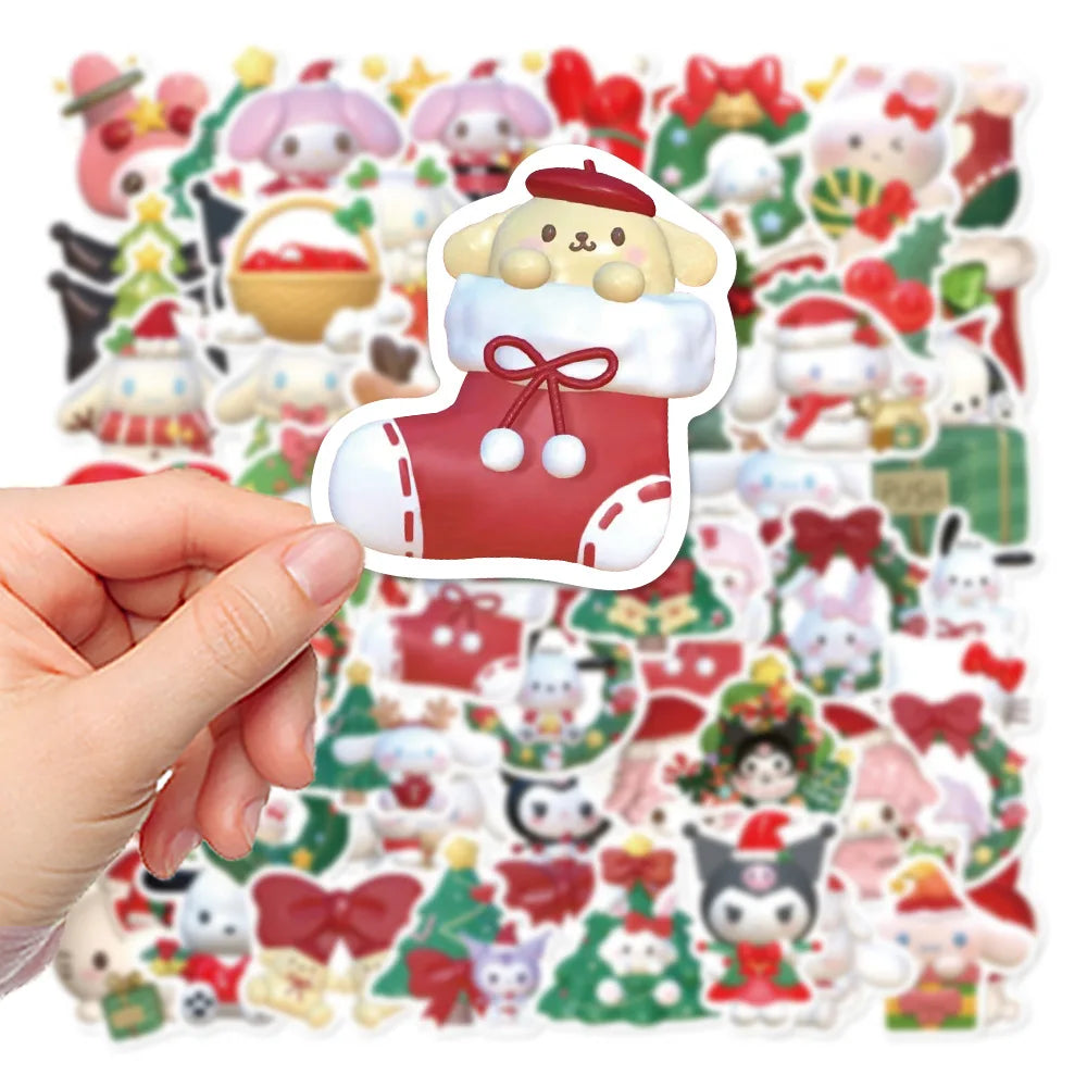 62Pcs Christmas Stickers