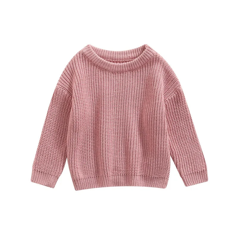 Basic Cotton Long Sleeve Sweater - PAMU8