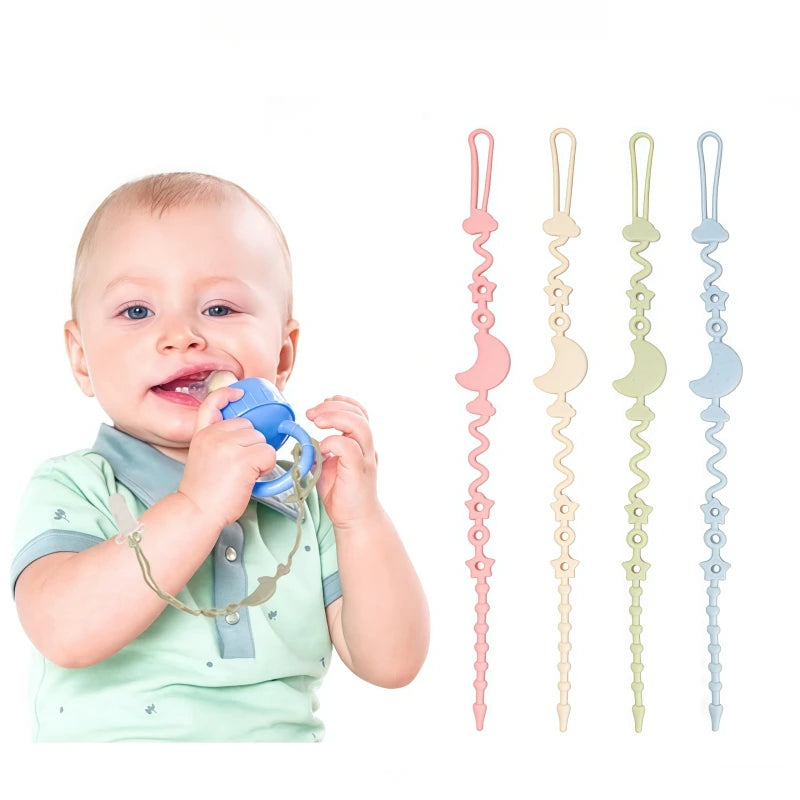 Adjustable Silicone Baby Pacifier Chain Teether Toys - PAMU8