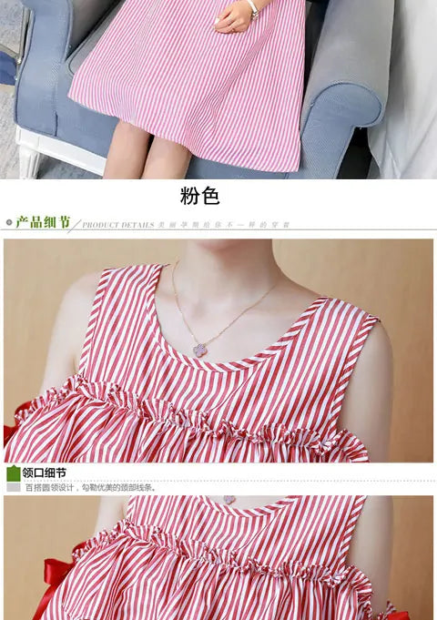 Korean Patchwork Maternity Dress