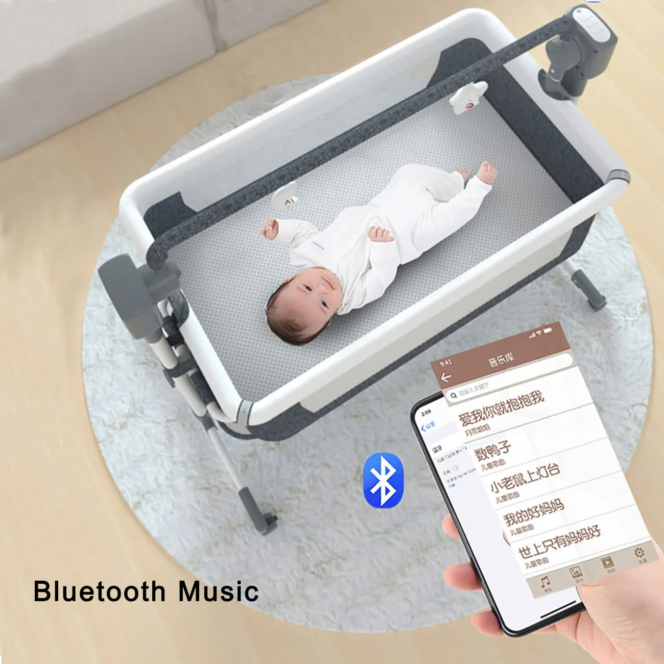 Electric Baby Crib Cradle for baby