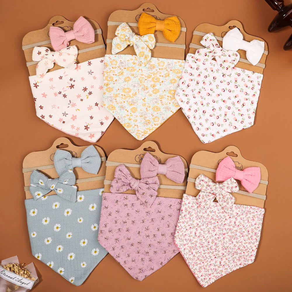 3Pcs BabyBibs with Bow