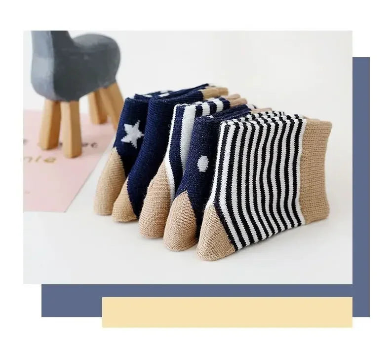 Cotton Stripe Cartoon Knitted socks