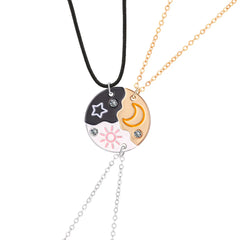 Girls BFF Star Moon Sun Necklace Set | PAMU8