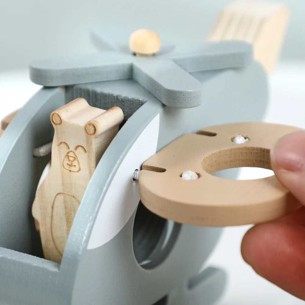 Wooden Plane Helicopter Toys