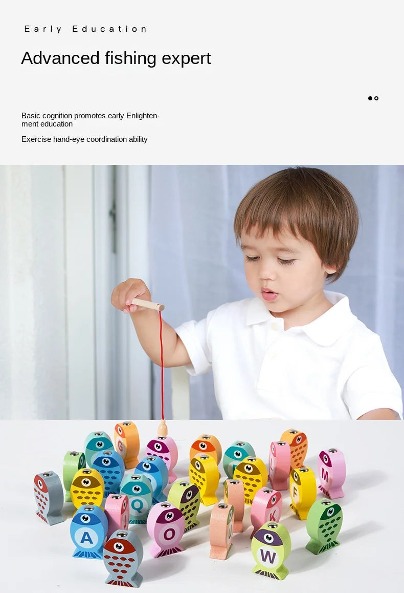 Kids Wooden Fishing Toys
