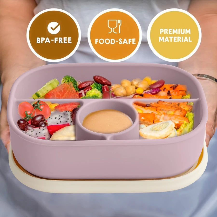 1PCS Baby Feeding Lunch Box With Compartments