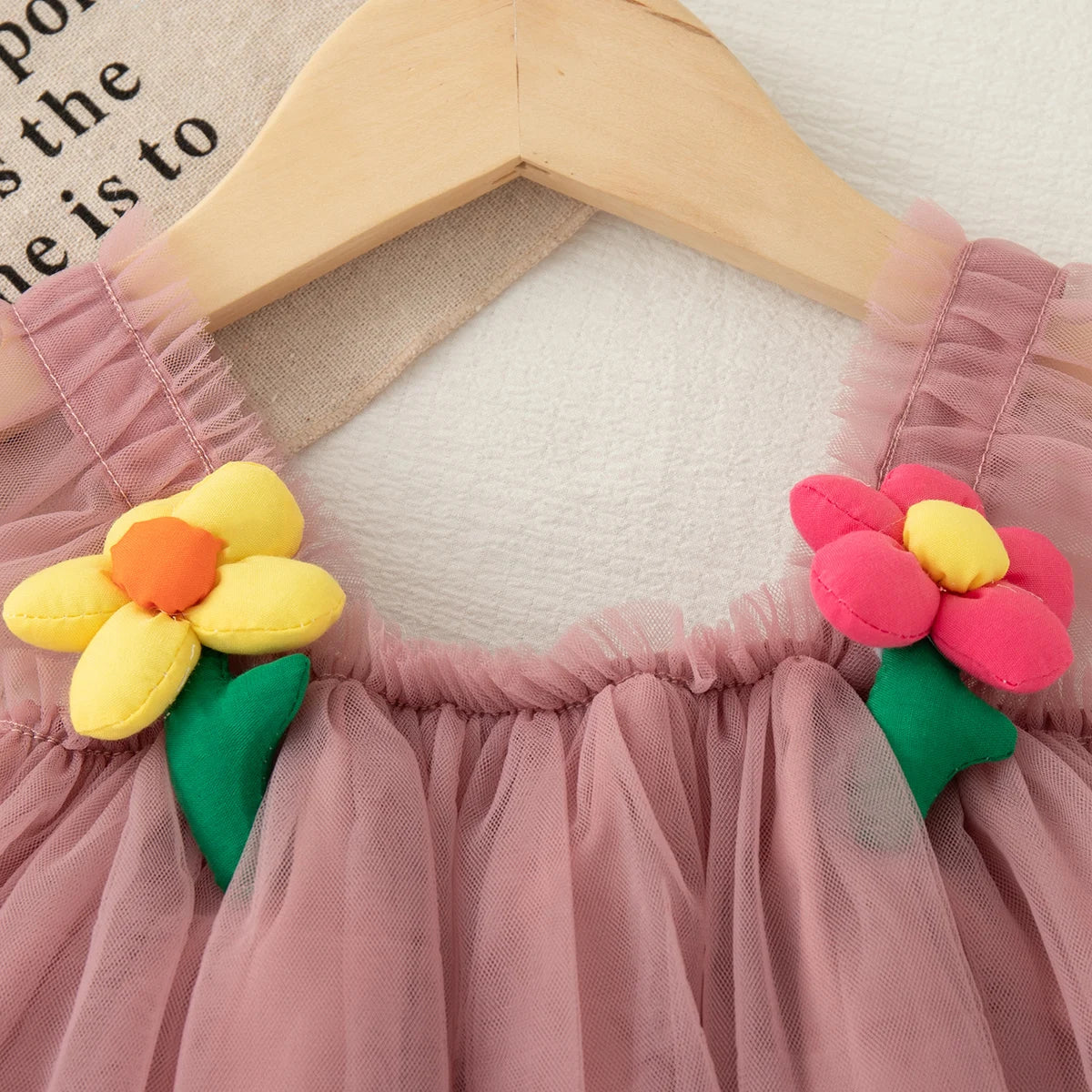 Baby Girl Dresses Summer Mesh Flower Girl Dresses Cute Halter Girl Princess Dresses Baby Clothes Girl 