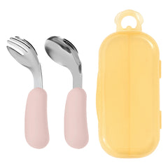 Baby Spoon and Fork Set, 2-Piece Stainless Steel Cutlery