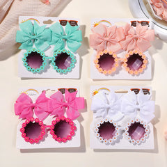 Kids' Sunglasses and Hair Clip Set, 3 Pieces