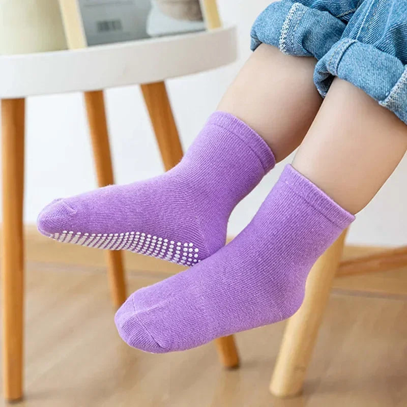 6 Pairs Spring Kids Anti-slip Socks