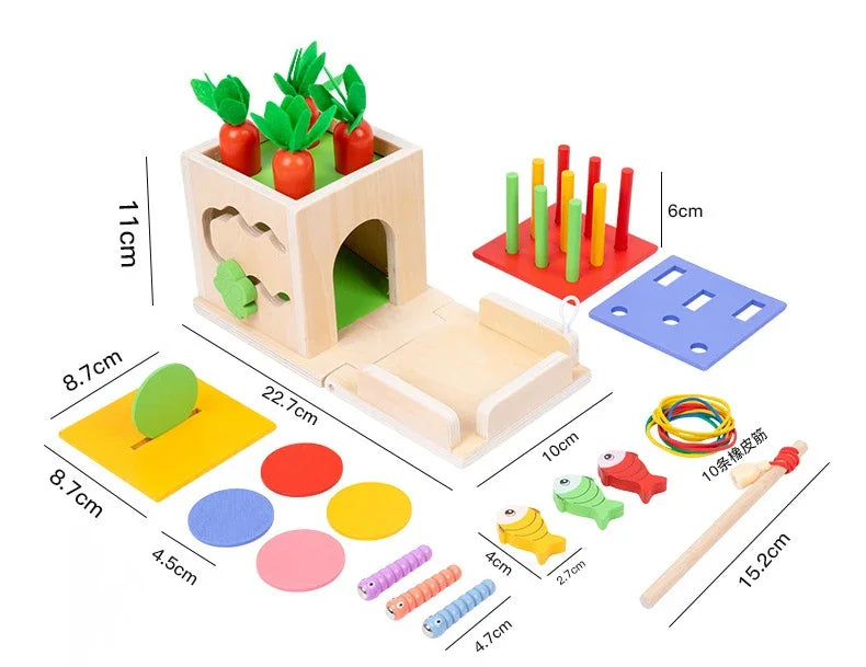 Permanence Box Carrots Child Wooden Toys - PAMU8