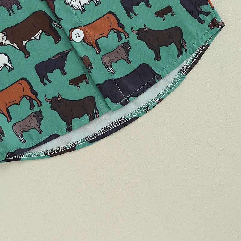 Cow Print Long Sleeve Tops