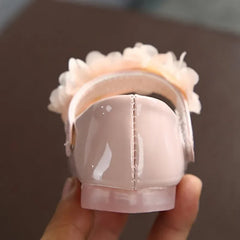 Girls' Flower Party Sandals, Leather Dress Shoes