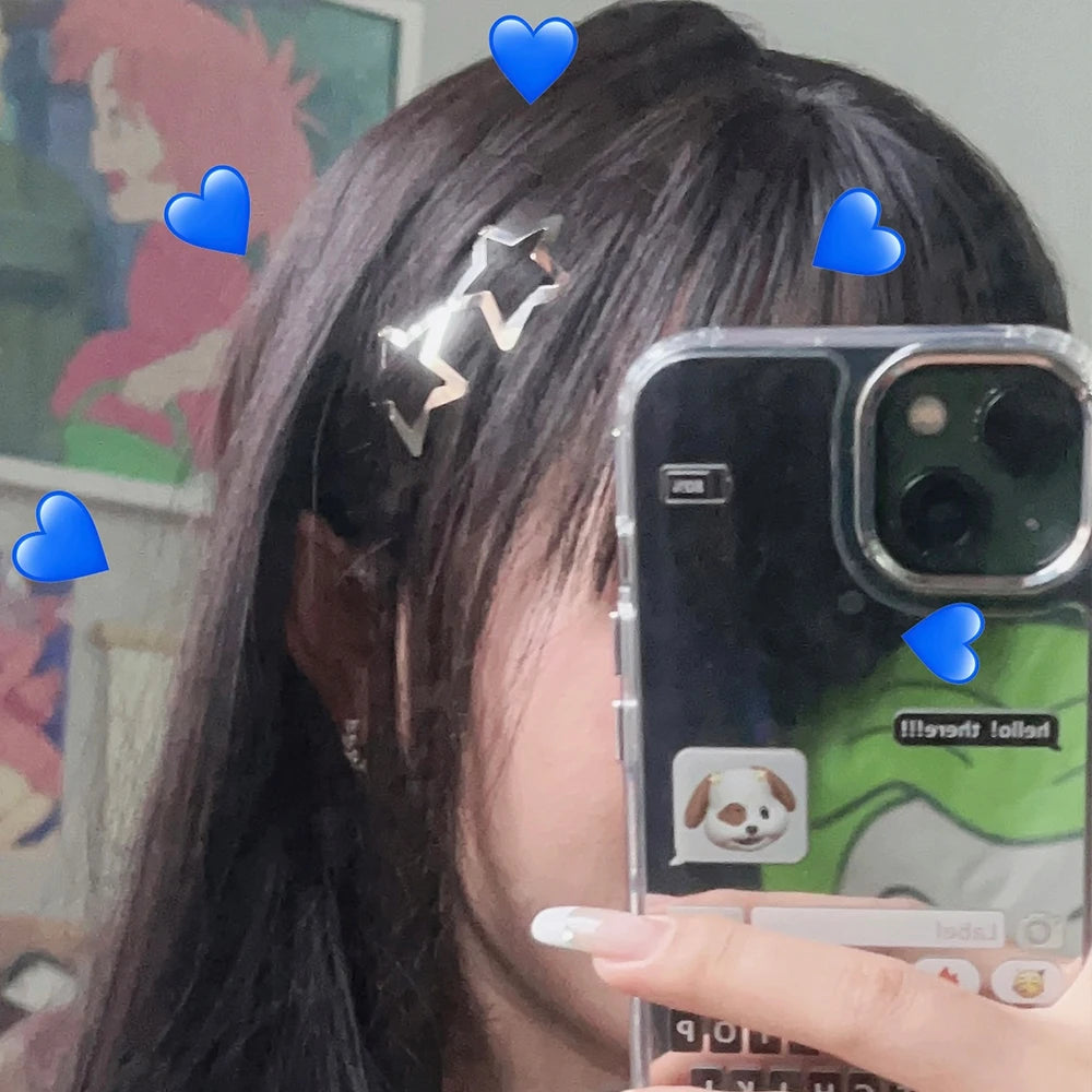 Silver Star BB Hair Clips