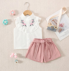 Summer Cotton Flower Baby Set