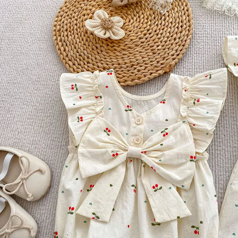 Cherry Girls Bow Jumpsuit