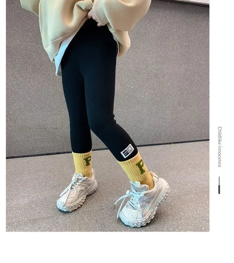 Girls Winter Fleece Warm Leggings