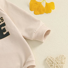Baby Letter-Print Long-Sleeve Sweatshirt Romper
