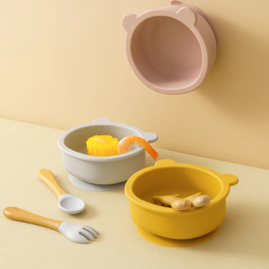 Wooden Handle Spoon Fork Bowl